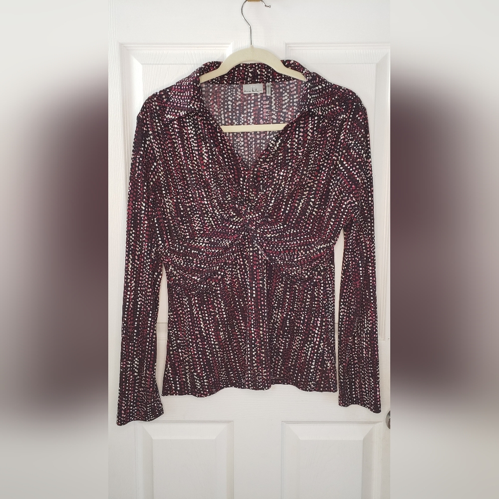 Nicole Miller, Size Large Color Burgundy